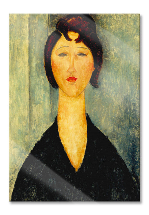 Pixxprint Amedeo Modigliani - Portrait einer jungen Frau , Glasbild