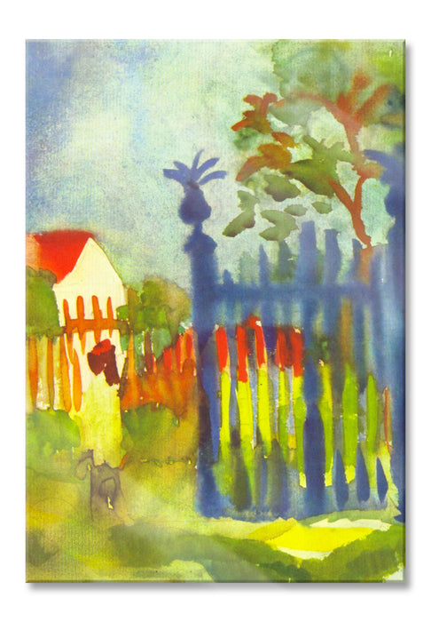 Pixxprint August Macke - Gartentor , Glasbild