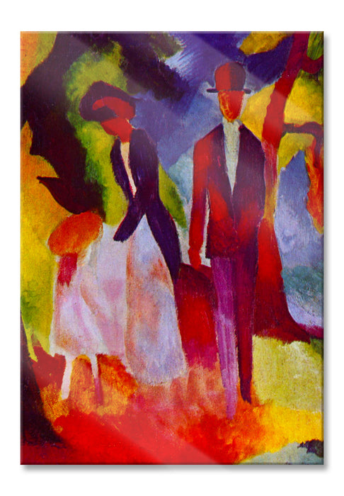 Pixxprint August Macke - Leute am blauen See , Glasbild
