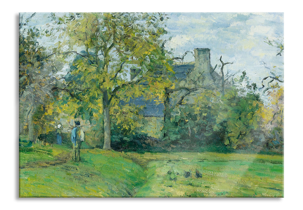 Pixxprint Camille Pissarro - LA MAISON DE PIETTE À MONTFOUCAULT , Glasbild