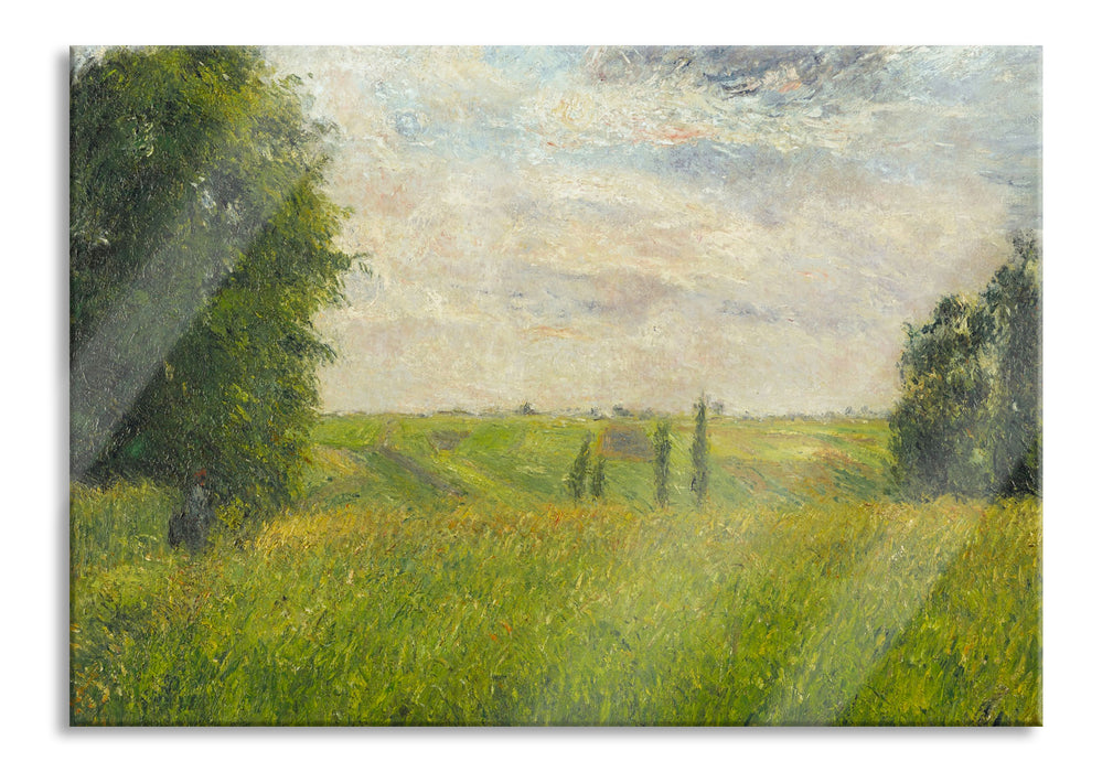 Pixxprint Camille Pissarro - SOLEIL COUCHANT PONTOISE , Glasbild