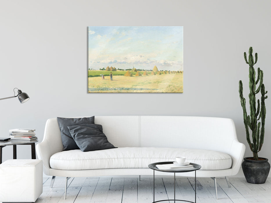Camille Pissarro - Landscape with Wheat Field , Glasbild