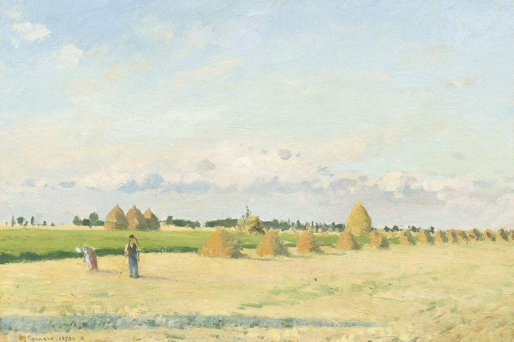 Camille Pissarro - Landscape with Wheat Field , Glasbild