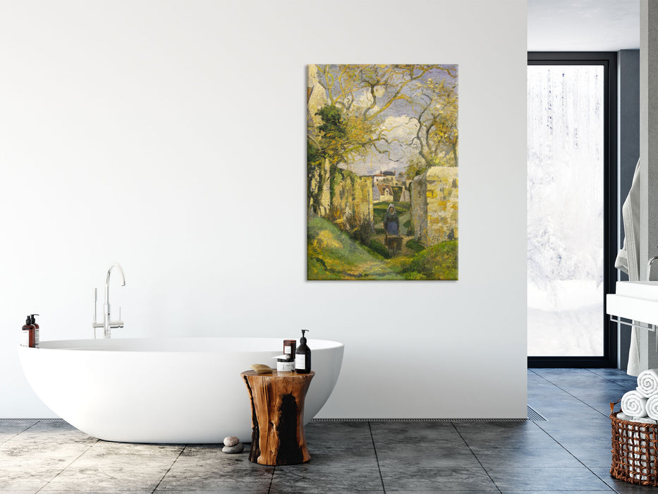 Camille Pissarro - Landscape from Pontoise , Glasbild