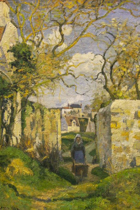 Camille Pissarro - Landscape from Pontoise , Glasbild