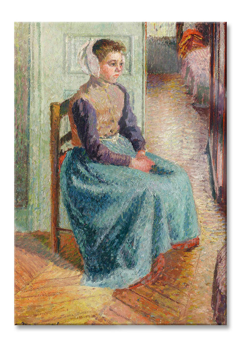Pixxprint Camille Pissarro - PETITE BONNE FLAMANDE DITE LA ROSA, Glasbild
