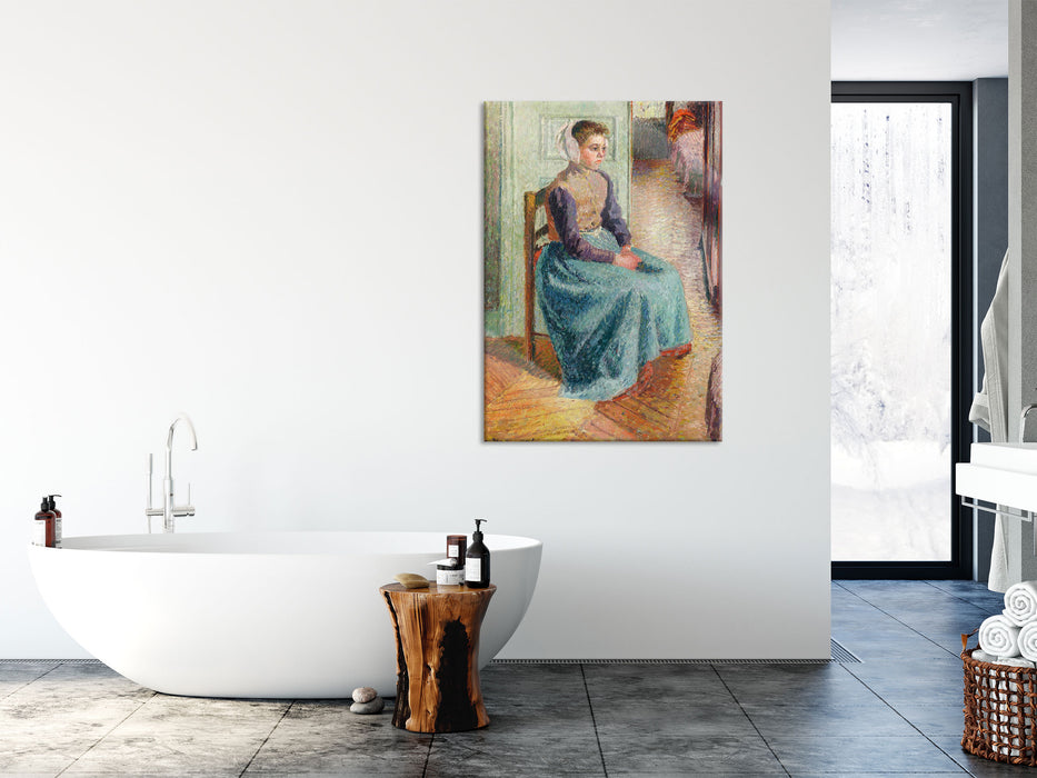 Camille Pissarro - PETITE BONNE FLAMANDE DITE LA ROSA, Glasbild