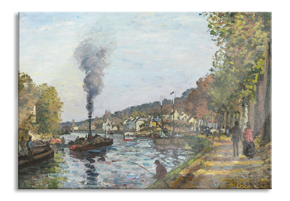 Pixxprint Camille Pissarro - LA SEINE À BOUGIVAL , Glasbild