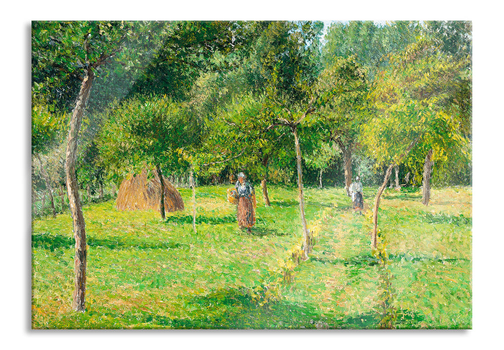 Camille Pissarro - Le jardin à Éragny, Glasbild