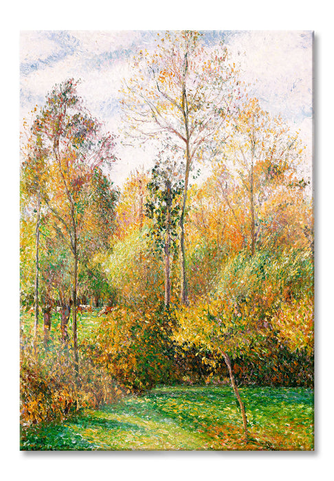 Pixxprint Camille Pissarro - Automne Peupliers Eragny, Glasbild