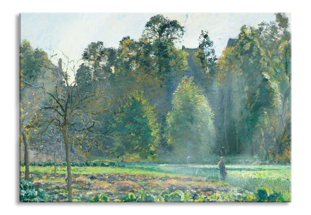 Camille Pissarro - Le champ de chou Pontoise, Glasbild