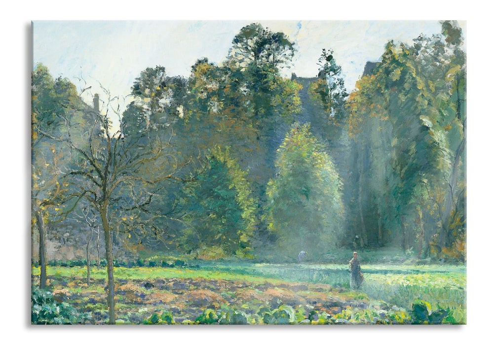 Pixxprint Camille Pissarro - Le champ de chou Pontoise, Glasbild