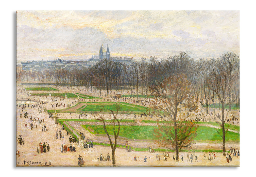 Camille Pissarro - The Garden of the Tuileries I, Glasbild