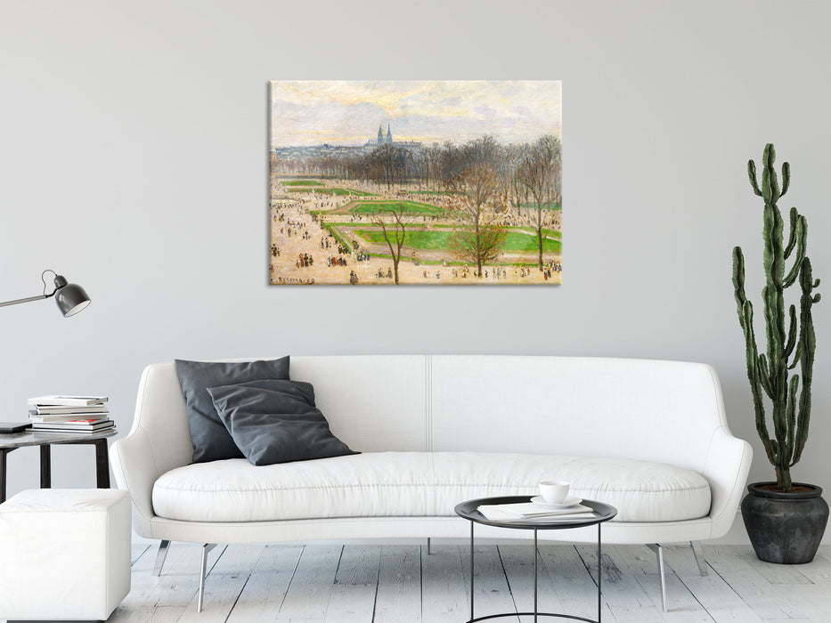 Camille Pissarro - The Garden of the Tuileries I, Glasbild