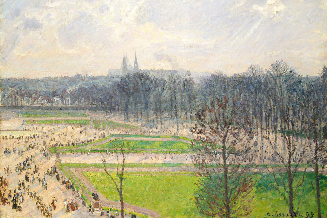 Camille Pissarro - The Garden of the Tuileries II, Glasbild