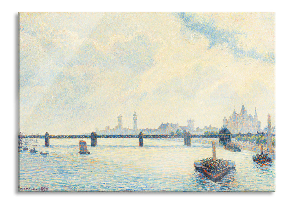 Camille Pissarro - Charing Cross Bridge London , Glasbild