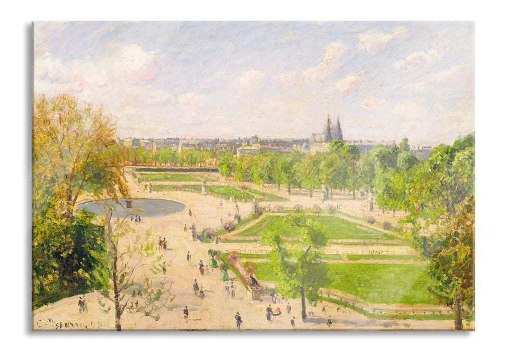Camille Pissarro - The Garden of the Tuileries III, Glasbild