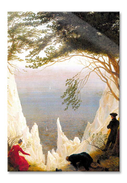 Pixxprint Caspar David Friedrich - Kreidefelsen auf Rügen , Glasbild