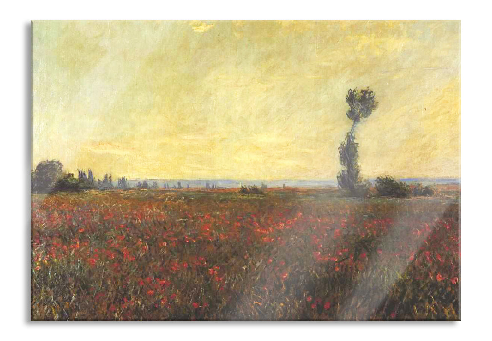 Pixxprint Claude Monet - Mohnfeld I, Glasbild
