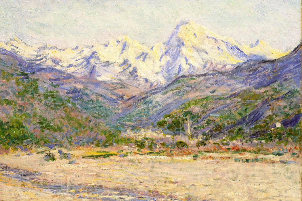 Claude Monet - Das Tal der Nervia , Glasbild