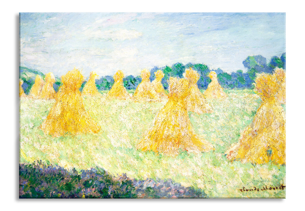 Claude Monet - Die jungen Damen von Giverny, Glasbild