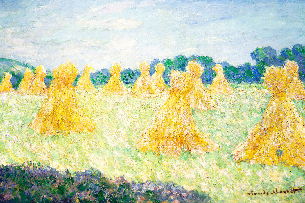 Claude Monet - Die jungen Damen von Giverny, Glasbild