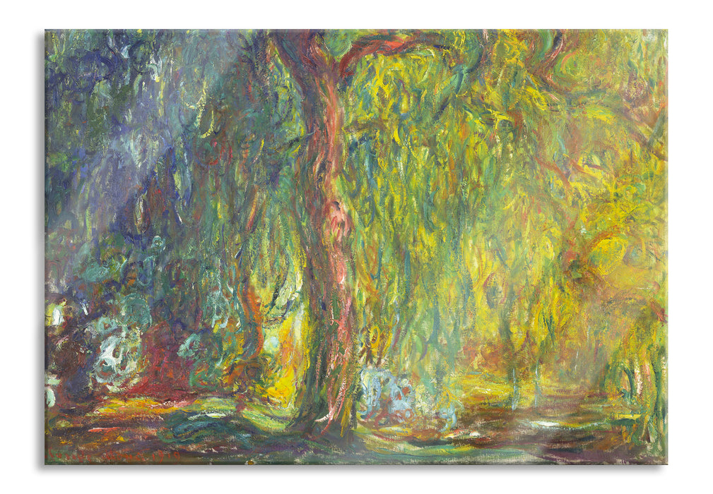 Claude Monet - Trauerweide , Glasbild