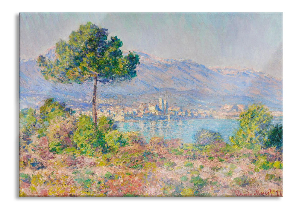 Pixxprint Claude Monet - Antibes vue du plateau Notre Dame, Glasbild