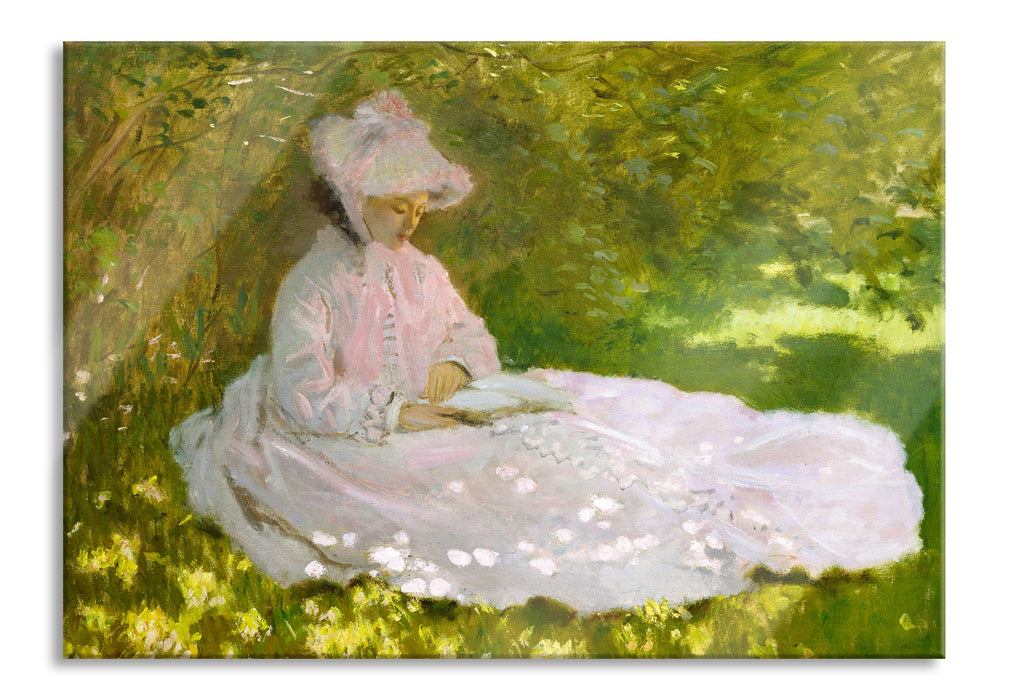 Pixxprint Claude Monet - Frühlingszeit , Glasbild