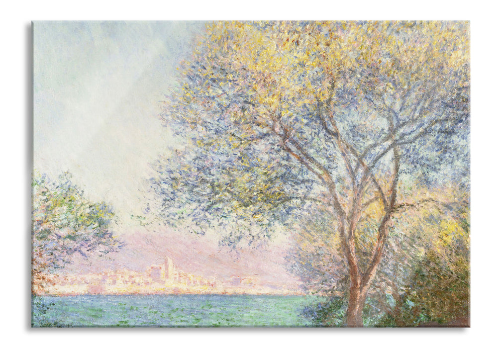 Pixxprint Claude Monet - Antibes Blick vom Salis Garten , Glasbild