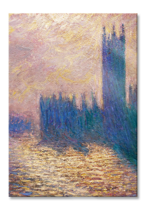 Pixxprint Claude Monet - Claude Monet - Das Parlament von London, Glasbild