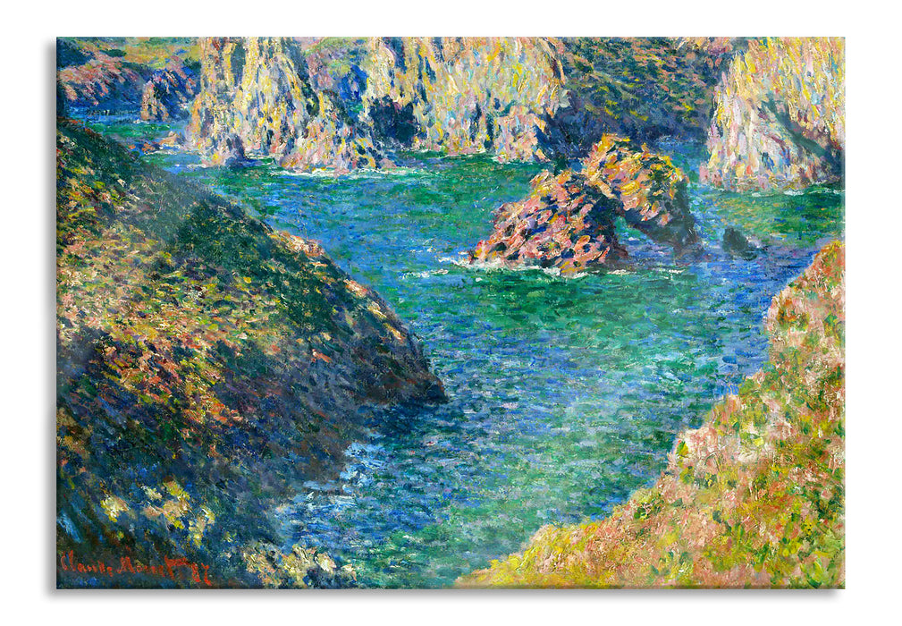 Pixxprint Claude Monet - Port Donnant Belle Ile , Glasbild