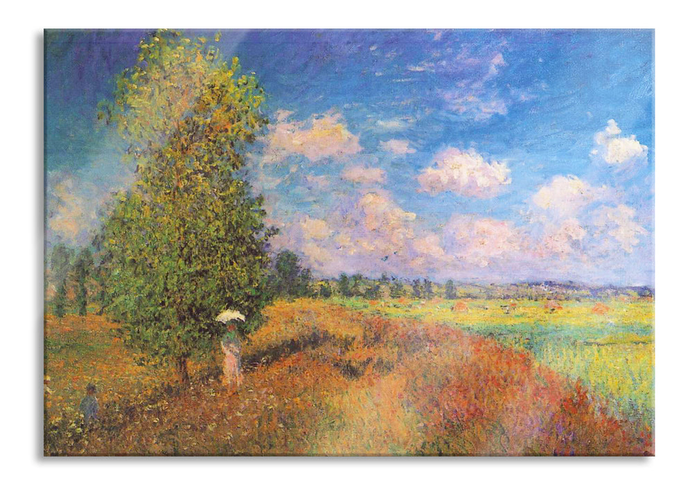 Pixxprint Claude Monet - Mohnfeld im Sommer, Glasbild