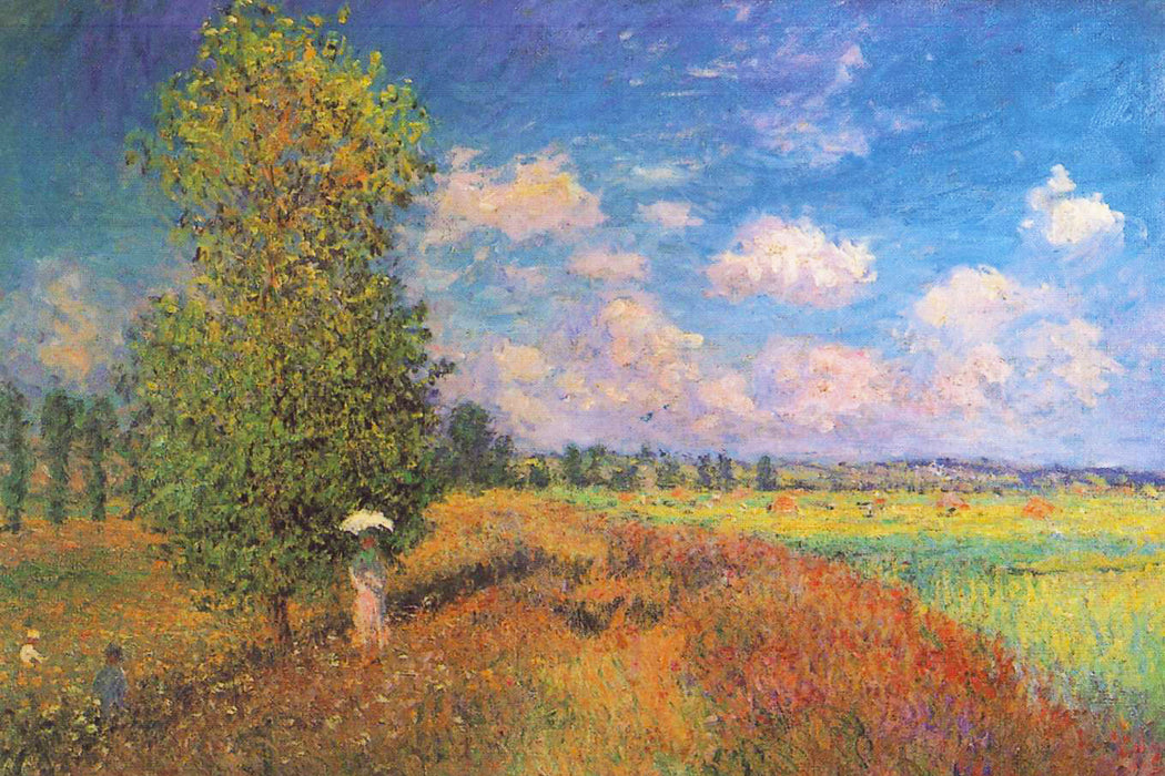 Claude Monet - Mohnfeld im Sommer, Glasbild
