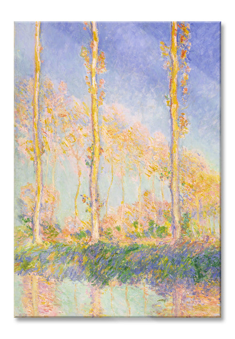 Pixxprint Claude Monet - Pappeln  , Glasbild