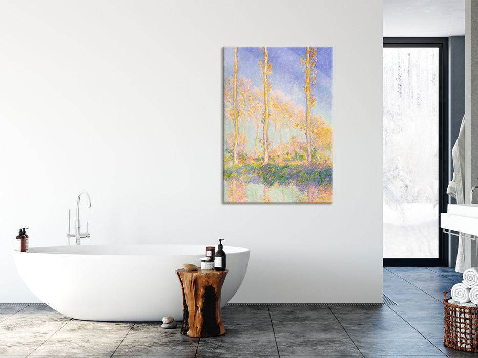 Claude Monet - Pappeln  , Glasbild
