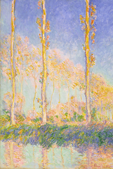 Claude Monet - Pappeln  , Glasbild