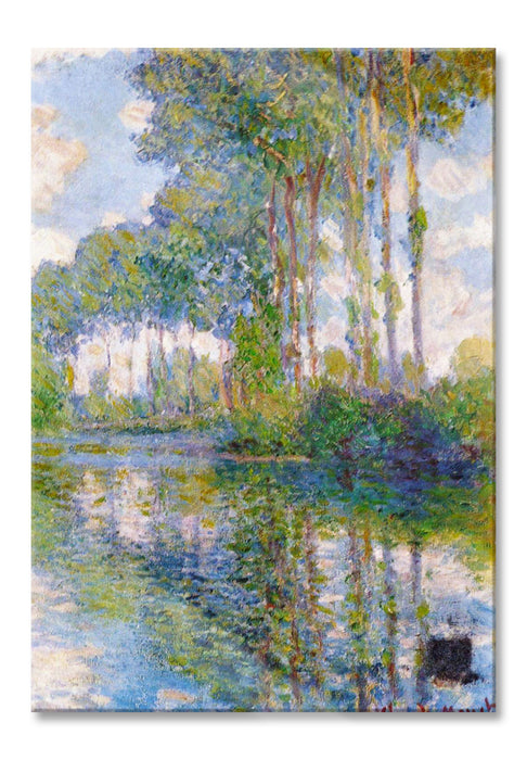 Claude Monet - Pappeln an der Epte I , Glasbild