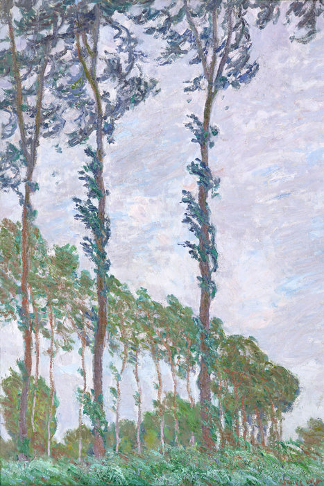 Claude Monet - PappelnWind-Effekt, Glasbild