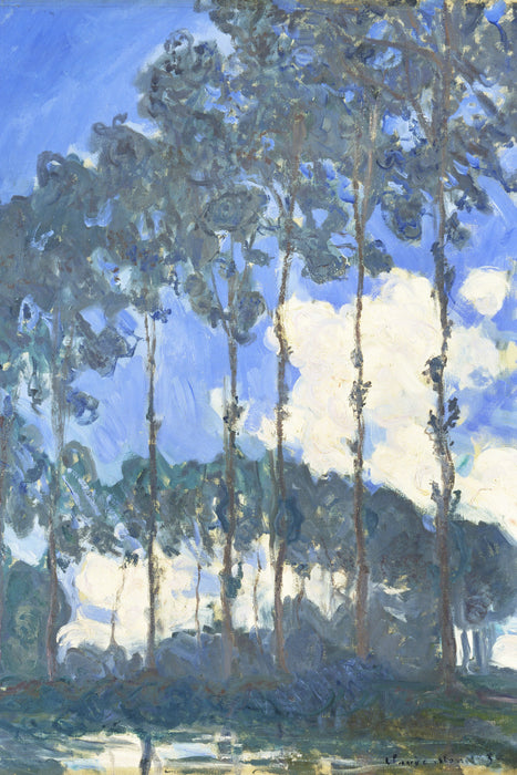 Claude Monet - Pappeln an der Epte III , Glasbild