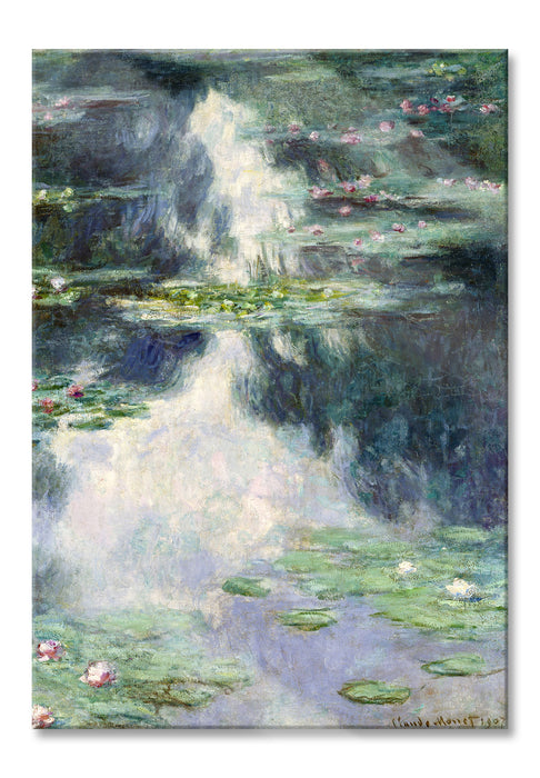 Pixxprint Claude Monet - Teich mit Seerosen  , Glasbild