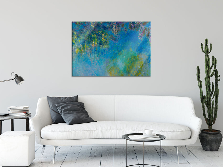 Claude Monet - GlyzinienWisteria, Glasbild