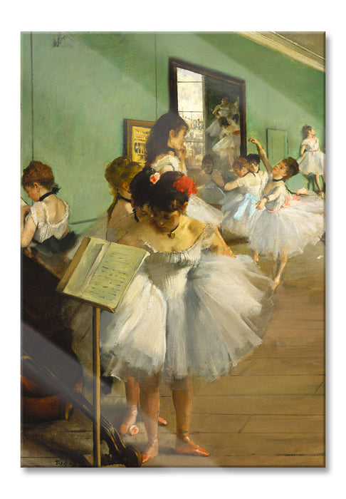 Edgar Degas - Die Tanzstunde , Glasbild