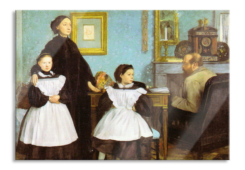 Edgar Degas - Die Familie Bellelli, Glasbild