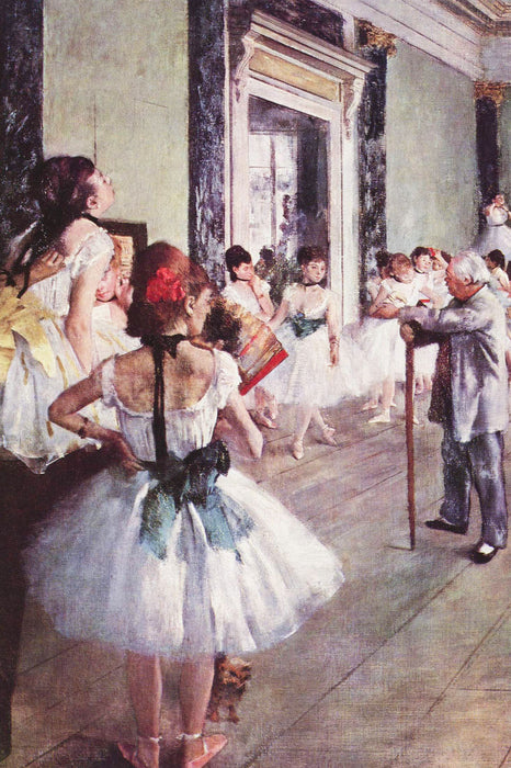 Edgar Degas - Die Balletstunde, Glasbild