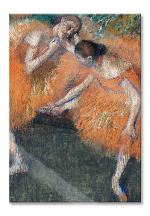 Pixxprint Edgar Degas - Zwei Tänzerinnen , Glasbild