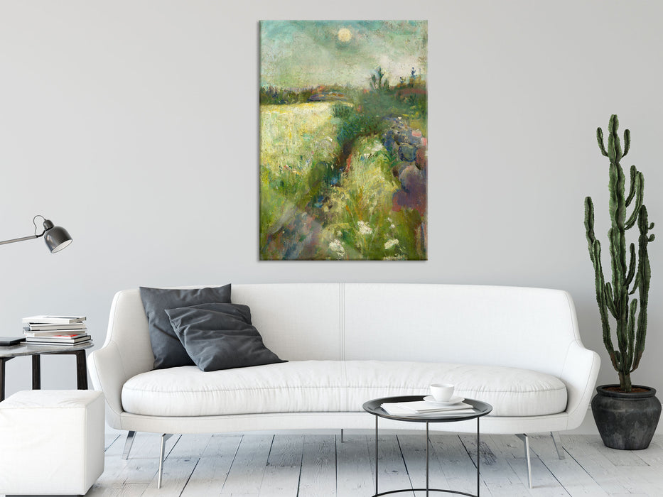 Edvard Munch - Blumige Weide in Veierland , Glasbild