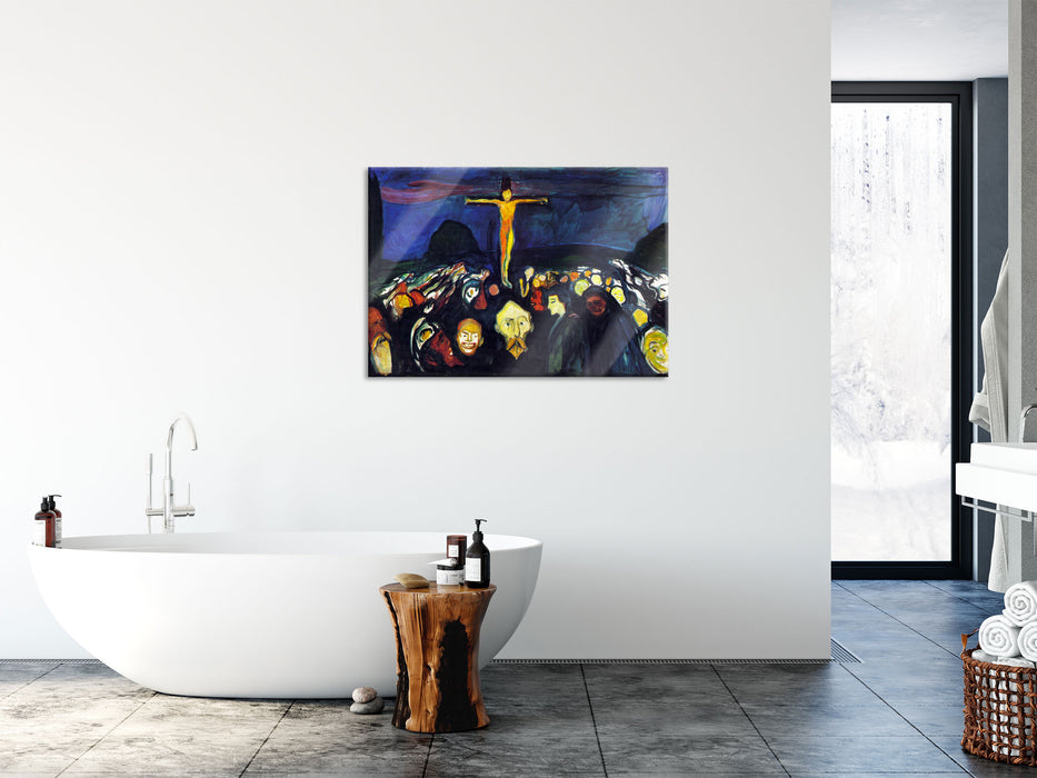 Edvard Munch - Golgotha , Glasbild