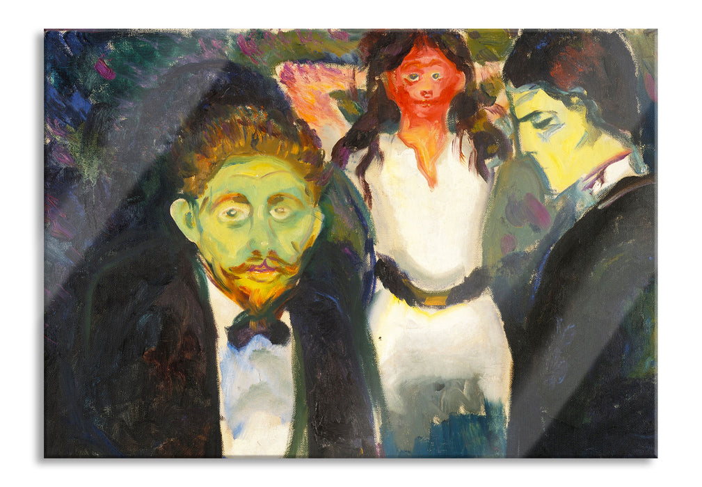 Pixxprint Edvard Munch - Eifersucht, Glasbild