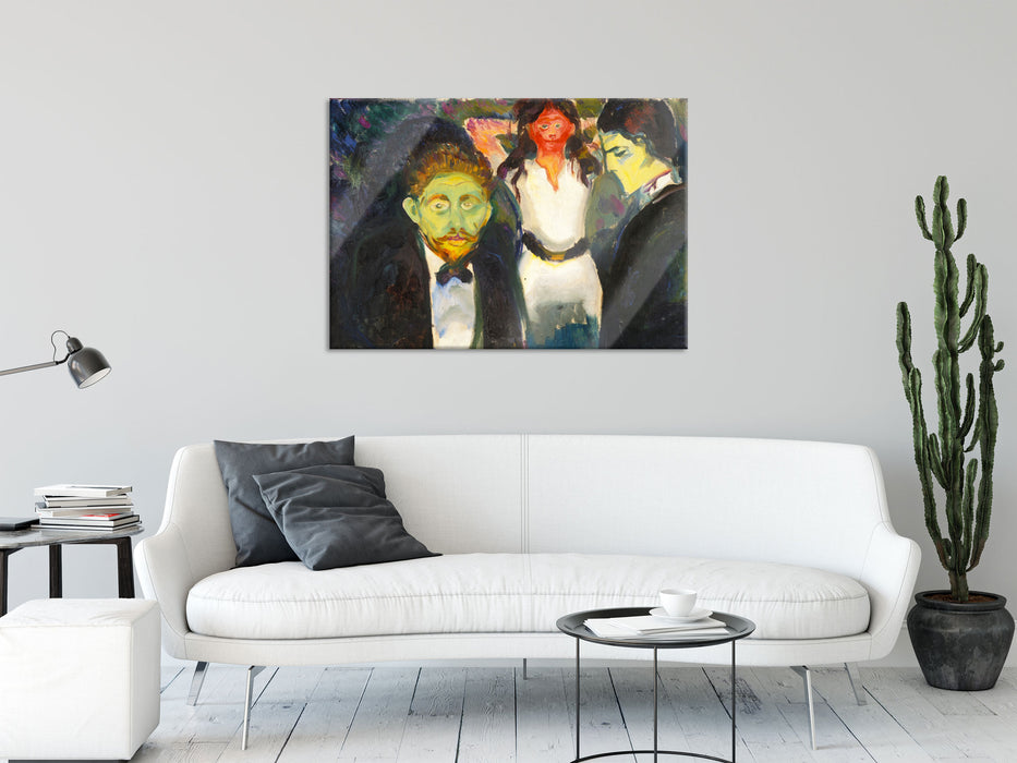Edvard Munch - Eifersucht, Glasbild